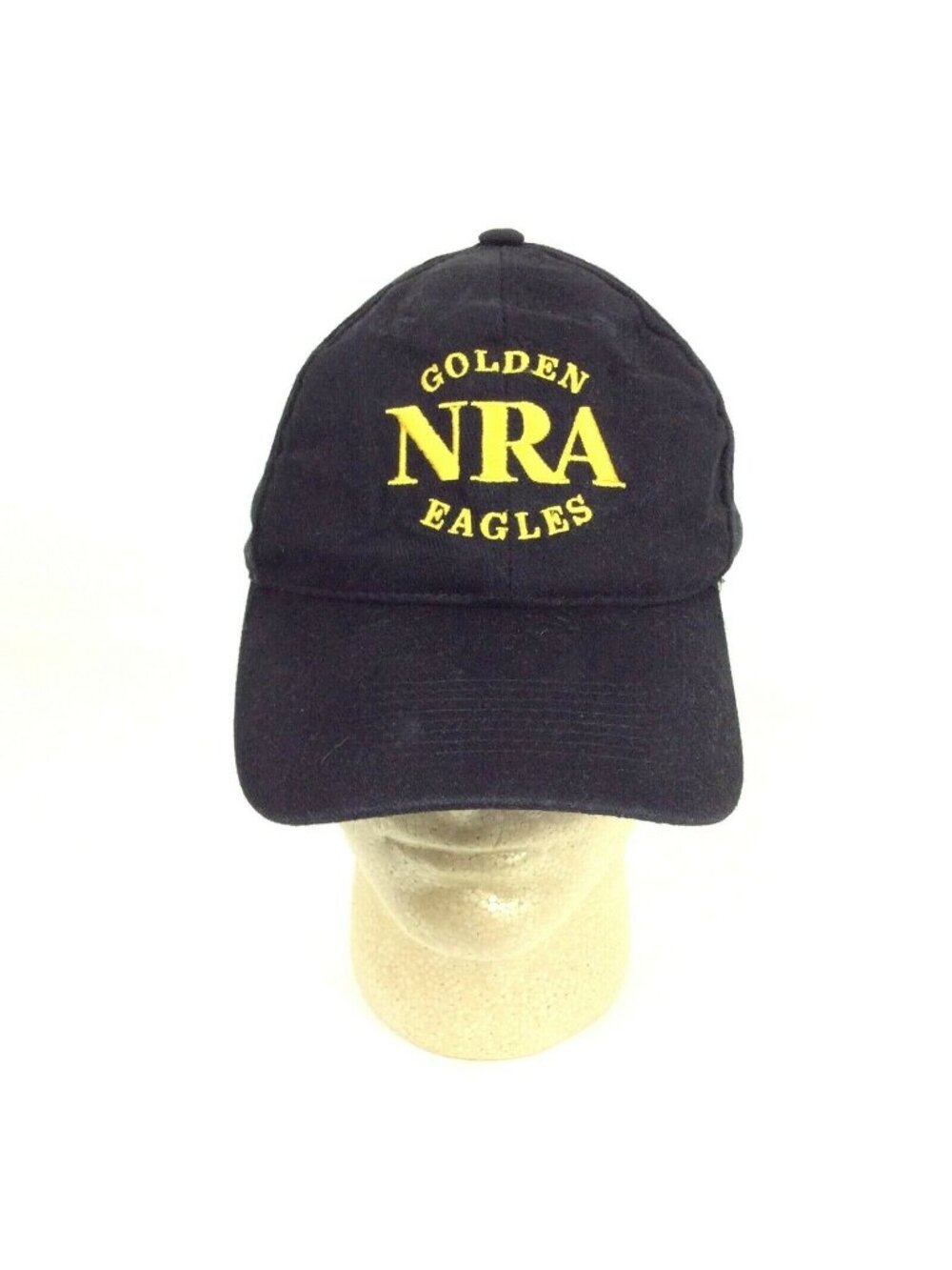 Golden NRA Eagles Black Baseball Cap Adjustable Strap Cotton Unisex Hat